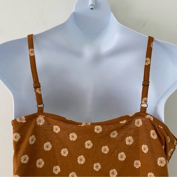5/$25 Market & Spruce Linen Blend Floral Adjustable Tank Top Cami XXL New - Picture 5 of 8